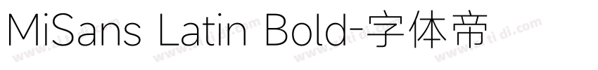 MiSans Latin Bold字体转换